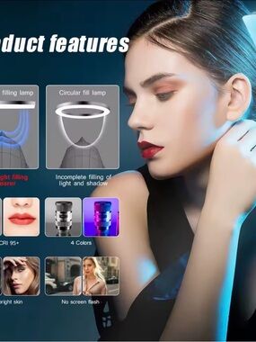 LED Photography Light Panel Lighting Photo Studio Lamp Kit With Tripod (1 Lamp)